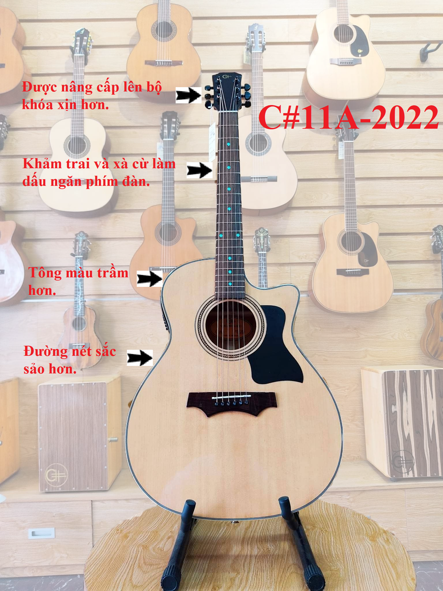 Đàn Guitar C#11A phiên bản 2022